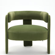 Accent Chair for Living Room, Velvet Comfy Single Sofa Chair Mid-Century Modern Armchair Wooden Legs for Bedroom Office Reading