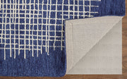 Maddox Transitional Abstract, Blue/Ivory