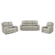 Boyce Grey 3-piece Triple Power Reclining Sofa Set