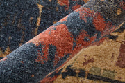 Pearson Modern Abstract, Blue/Red/Tan