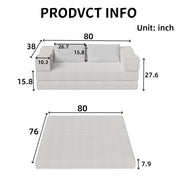 3 Seat Folding Floor Couch & King Size Bed Mattress