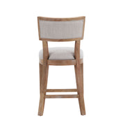 Upholstered Counter Height Bar Stools With Comfy Back (Set of 2)