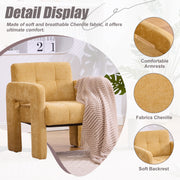 Modern Minimalist Casual Single Armchair Living Room, Bedroom, Office Area Upholstered Chair Comfortable Padded Armchair Nordic Style Casual Seating