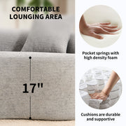 4 Seater Sofa With Fabric, 30D, 60 Hardness Full Sponge, 4 Pillow For Living Room, Home Furniture Sleeper Sectional Sofa For Apartment