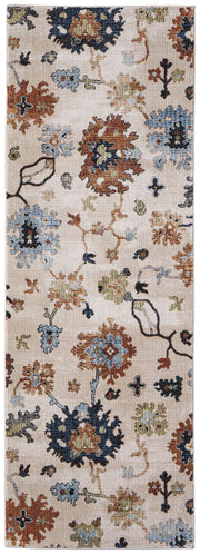 Melrose Transitional Floral & Botanical, Ivory/Red/Blue