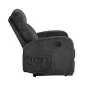 Reclining Sofa Set 3pc Dark Gray Sofa Loveseat Chair with Side Pockets Plush Foam Comfort Modern Wall-Hugger Design Living Room Furniture