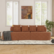 Modern Curved Sectional 3 Seat Minimalist Elegant Half Moon Sofa Compressed Modular Sectional Sofa for Living Room, Office, Apartment