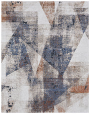 Gilmore Modern Color Block, Blue/Ivory/Taupe
