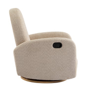 360 Swivel and Glider Recliner Chair-Almond