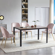 Dining Chairs With Metal Legs And Hollow Back Upholstered Dining Chairs