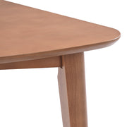 3-Piece Modern Table Set - Triangular Side Table & 2 Curved Wood Chairs, Minimalist Space-saving Light Brown Finishes for Living Room, Kitchen, Small Space, Easy to Assemble