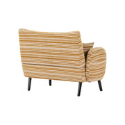 Modern style two-seater sofa with ultra-comfortable armrests, armrest pillows, and storage pockets, deep-seated two-seater sofa, comfortable modern sofa for bedroom, small spaces, apartments, and offi