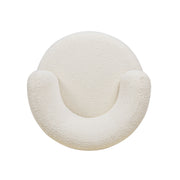 Fuji - 360 Swivel Low Barrel Back Accent Chair - Ivory White
