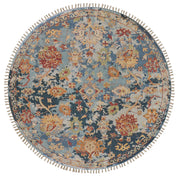 Leylan Transitional Floral & Botanical, Blue/Orange/Red