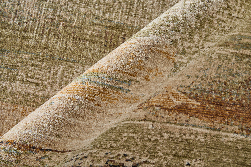 Pearson Modern Abstract, Green/Ivory/Brown