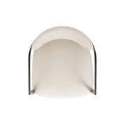 Artemis - Mixed Material Upholstered Dining Arm Chair - Warm White