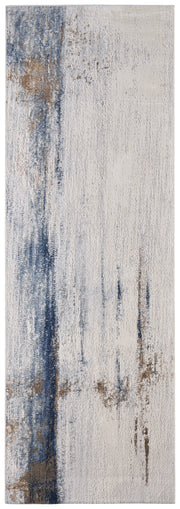 Clio Modern Abstract, Ivory/Blue/Brown