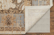 Celene Traditional Bordered, Tan/Brown/Gray