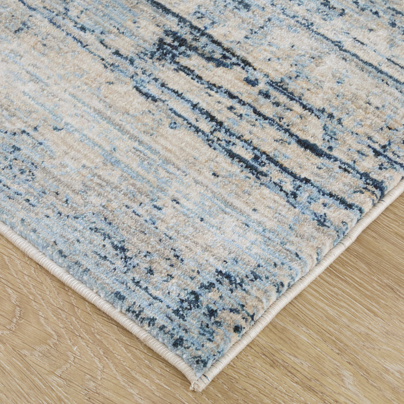 Sonora Modern Abstract, Blue/Ivory/Gray