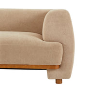 Flow 79 in. Modern Upholstered Velvet Sofa Elegant Curved Couch with Comfortable Seating for Living Room,Nomad