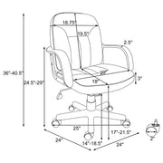 Office Chair With Casters Ergonomic Design For Workspaces - Black