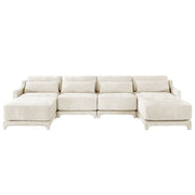 Stylish Sofa With Ottoman And Lumbar Pillows, Ergonomic Design