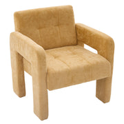 Modern Minimalist Casual Single Armchair Living Room, Bedroom, Office Area Upholstered Chair Comfortable Padded Armchair Nordic Style Casual Seating