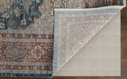 Marquette Transitional Medallion, Gray/Red/Blue