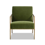 Aerin - Hammered Brass Upholstered Accent Arm Chair