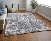 Mynka Transitional Abstract, Gray/Ivory