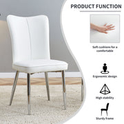 Modern Minimalist Dining Chairs With Metal Legs
