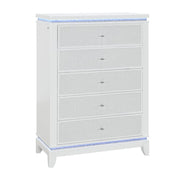Adalid - 5 Pieces Bedroom Set With LED Lights And Glittered Detailing