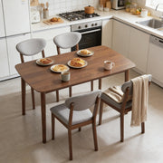 (Old SKU:T3971S00214)Stable Dining Table Set,Compact Kitchen Table and Chairs,Modern Style 5-piece Dining Table Set