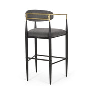 Upholstered Bar Stools With Backs For Kitchen Island (Set of 2)