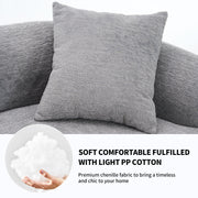 4 Seater Sofa With Fabric, 30D, 60 Hardness Full Sponge, 4 Pillow For Living Room, Home Furniture Sleeper Sectional Sofa For Apartment