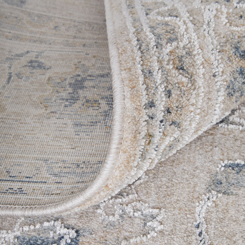 Pasha Transitional Floral & Botanical, Ivory/Taupe/Blue