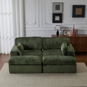 Double Chaise Lounge Chair, Oversized Upholstered Sleeper Cloud Couch