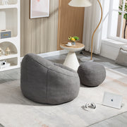 Bedding Bean Bag Sofa Chair High Pressure Foam With Footrest