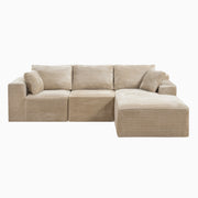 103.9'Cloud Modular Sectional Sofa Couch with L-Shape Chaise,Modern Minimalist Upholstered Couches for Living Room Bedroom,Deep Seat Corner Couch,No Assembly Required