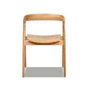 Simeon - Scandinavian Sculpted Dining Chair - Warm Natural Brown