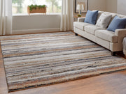 Gilmore Modern Stripes, Ivory/Orange/Gray