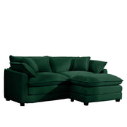 Modern Oversized Modular Cushion Sofa With Ottoman, Low Back, Deep Seating Sofa Set