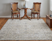 Celene Traditional Bordered, Ivory/Tan/Gray