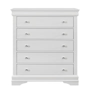 Shaker - 5 Pieces Bedroom Set With Crystal Inspired Tufted Headboard And LED Lighting