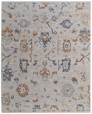 Pasha Transitional Floral & Botanical, Ivory/Blue/Gold