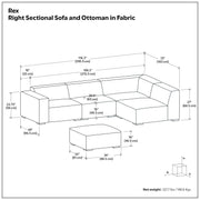 Rex - Handcrafted Sectional Sofa And Ottoman