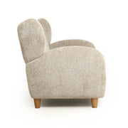 Nordic Chair Laid-back Style loveseats 58 inches - chenille Fabric Sofa Chair, Decorative Sofa, Curved Backrest, Living Room Study Leisure Room ,Camel