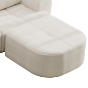 Modular Sectional Sofa Couch with Chaise, Full-Foam Structure, Compression Packaging Design, Woven Texture Upholstery, Oversized Modern Sofa for Living Room