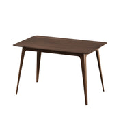 Mid-Century Modern 5-Piece Dining Set with Rubberwood Frame, Ergonomic Chairs in Walnut and Charcoal Finish