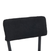 Modern Teddy Fabric Upholstered Bar Stools - Legs